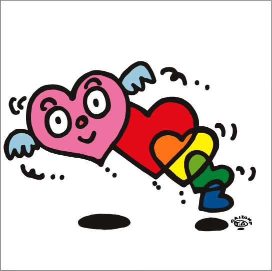 イラストレーター秋山孝が制作したイラスト「Heartbeat 心臓の鼓動」