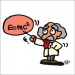 秋山孝が2009年に制作したイラスト「E=mc2 特殊相対性理論」