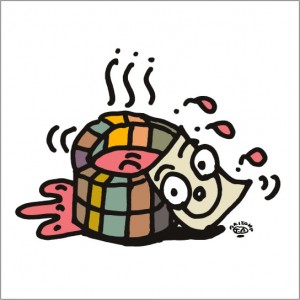 秋山孝が2009年に制作したイラスト「Tub 桶」