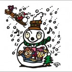 秋山孝が2009年に制作したイラスト「Xmas クリスマス」