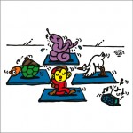 秋山孝が2009年に制作したイラスト「Yoga instructor ヨガインストラクター」