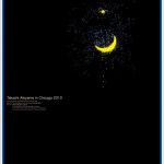 秋山孝が2010年にCIPBA（シカゴ国際ポスタービエンナーレ協会）からの依頼により制作したポスター「Takashi Akiyama in Chicago 2010」
