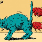 ポスターアーティスト秋山孝がエコロジーをテーマに1981年に制作したポスター「Help (cat)」
