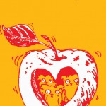 ポスターアーティスト秋山孝が1982年に制作したポスター「Bird - Keeper (apple) 」