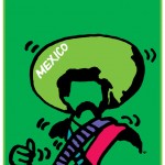ポスターアーティスト秋山孝が2009年にメキシコ国際ポスタービエンナーレからの依頼により制作したポスター「Voices in Freedom　メキシコ革命100年・独立200年記念展」