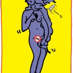 秋山孝が1992年にエイズをテーマに制作したポスター「Aids Condom Boy (venus)」