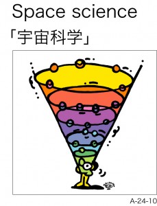 秋山孝が2010年に制作したイラスト「Space science 宇宙科学」