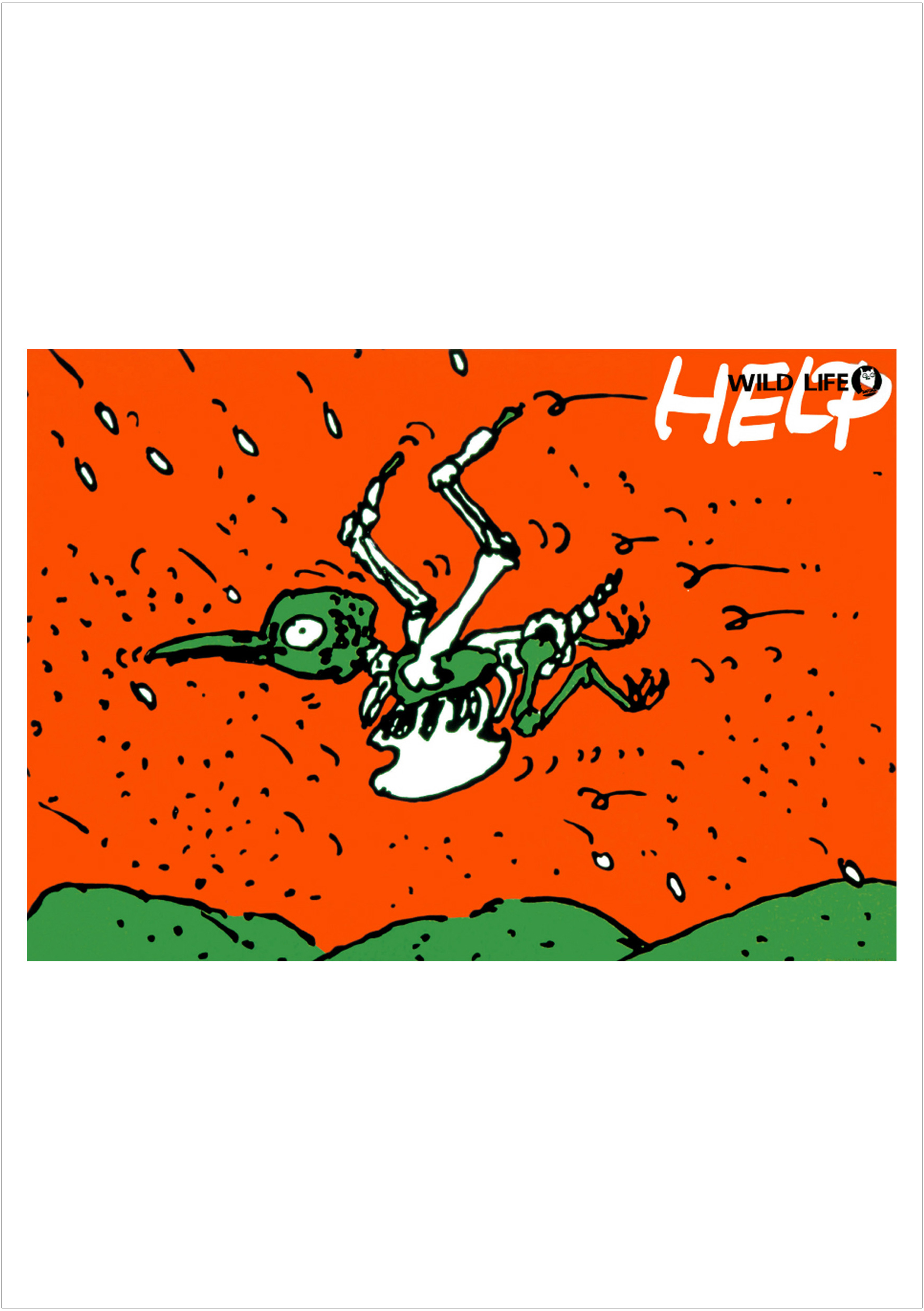 ポスターアーティスト秋山孝が1984年に制作したアートカード「アートカード ポスター 1984 08」