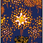 ポスターアーティスト秋山孝が秋山孝ポスター美術館長岡からの依頼により2012年に制作したポスター「越後百景・十選七番「長岡花火」」