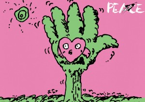 Love Peace (hand tree)